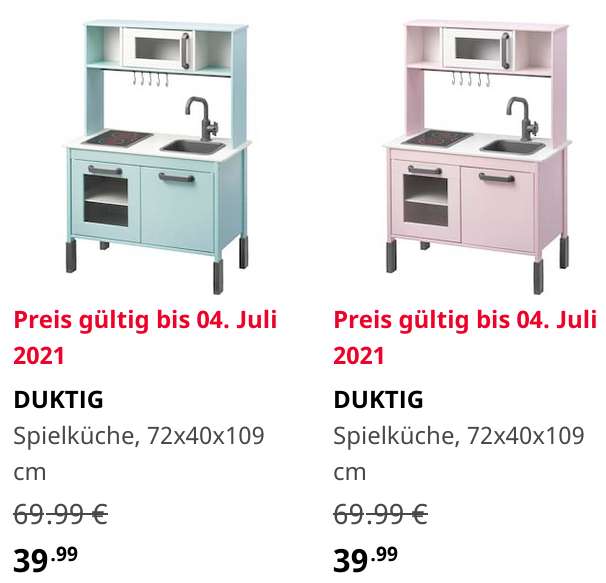 DUKTIG Spielküche in türkis & rosa (Ikea-Kaarst/Düsseldorf)