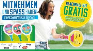 Beachballset gratis beim Kauf von 5€ Unilever Produkten