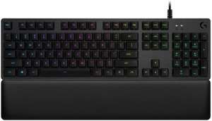 Logitech G513 mechanische Gaming-Tastatur, GX-Brown Taktile Switches, RGB-Beleuchtung, USB-Durchschleife, Handballenauflage mit Memory Foam,