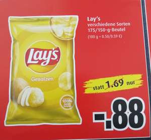 [Markant] Lay's Chips verschiedene Sorten 175/150g am 09. + 10.07.21