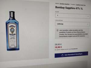 Bombay Sapphire Gin 47% 1 Liter
