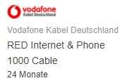 Vodafone Internet&Phone Cable 1000 mit 280€ Cashback + 60€ Amazon Gutschein + 60€ Topcashback + 170€ Online-Vorteil (6,66€ Wechsel 50Mbit/s)