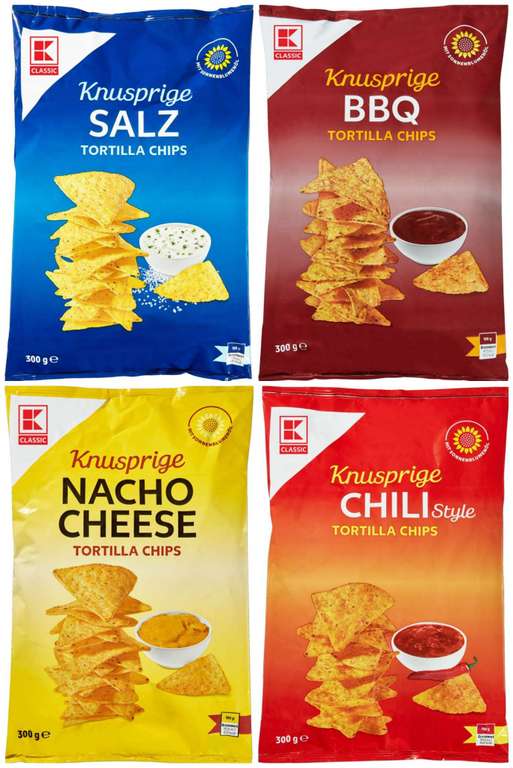 [Kaufland ab 15.07.] K-CLASSIC Tortilla Chips 300g verschiedene Sorten für 0,79€