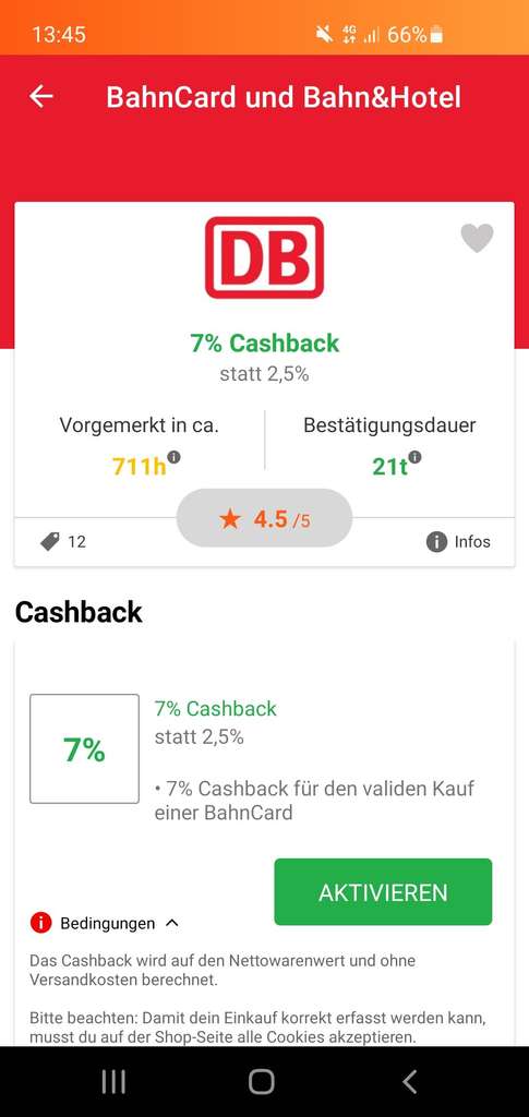 Deutsche Bahn Bahncard 7% Cashback mit iGraal - mydealz.de