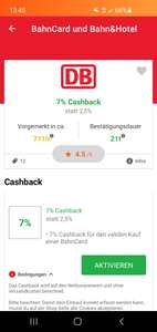 Deutsche Bahn Bahncard 7% Cashback mit iGraal