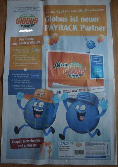 [Payback] Ab 26.07.2021 ist Globus Paybackpartner - 10-fache Punkte personalisiert?