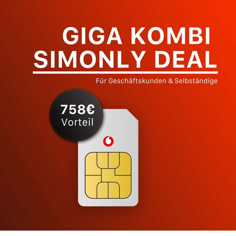Vodafone Red Business Prime GigaKombi Deal mit 300€ Gutschrift - effektiv nur 3,24€ monatlich