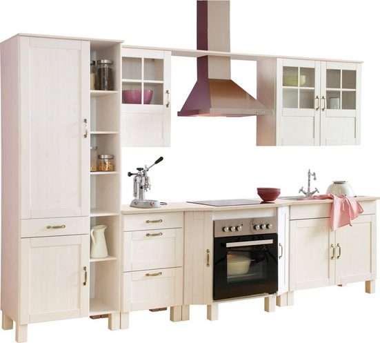 Home affaire Küchen-Set »Alby«, ohne E-Geräte, Breite 325 cm, aus massiver Kiefer [Preisfehler]