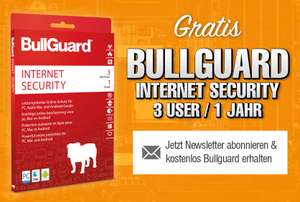 Bullguard Internet Security 3 User - Kostenlos bei Newsletter Anmeldung