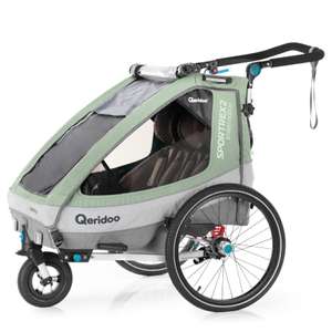 Qeridoo Sportrex 2 mint Babymarkt Fahrrad Anhänger, Buggy, Jogger