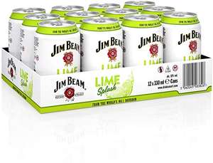 Jim Beam Lime Splash Bourbon Whiskey Dose, eine perfekte Mischung, 10% Vol, 12 x 0,33l Einweg @amazon
