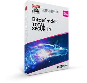 Bitdefender Total Security 180 Tage kostenlos für 5 Geräte (Win, Mac, iOS, Android)