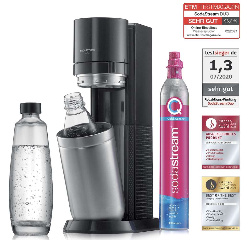 SodaStream DUO Wassersprudler titan Neues Modell inkl