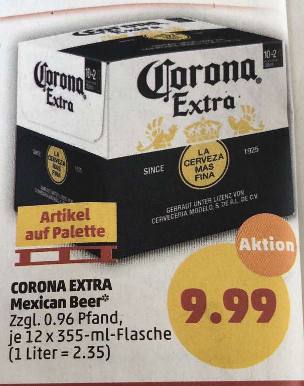 Penny Markt - Corona 12er Karton für 9,99€ ab 9.8.2021 (KW 32)