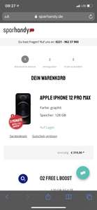 O2 Netz: Apple iPhone 12 Pro Max 128 GB Graphit mit O2 Vertrag 120 GB max 300 MBit/s + 100,-€ Gutschrift bei Rufnummermitnahme