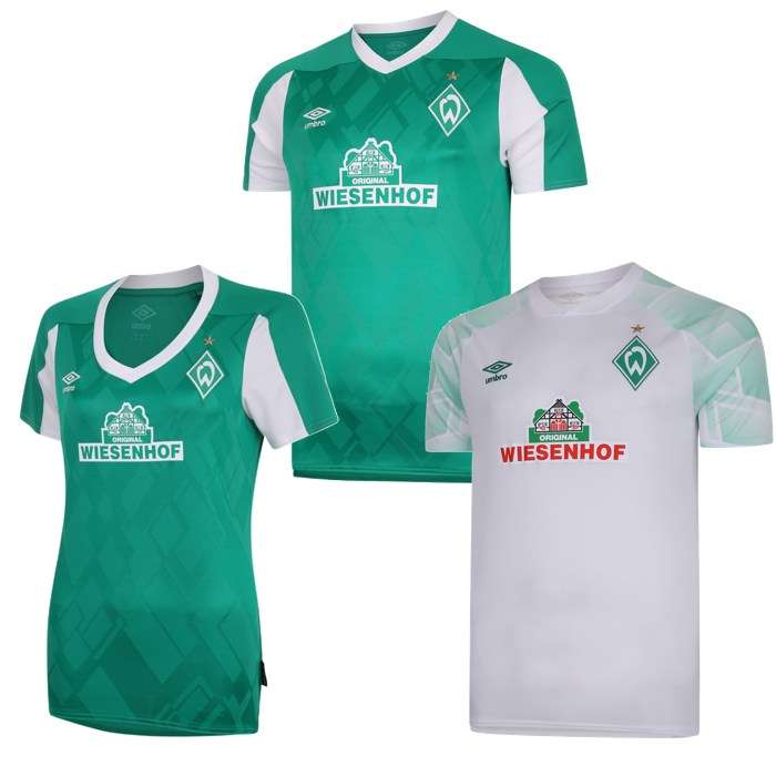 Umbro SV Werder Bremen Sale für die ganze Familie: z.B. Herren Auswärtstrikot Saison 20/21 (Gr. S - XXXL) für 20,94€