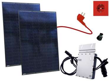 [Alpha Solar] 600W Balkonkraftwerk - Hoymiles HM-600 und 2x Q-Cells BLK-G5 315 - Selbstabholung