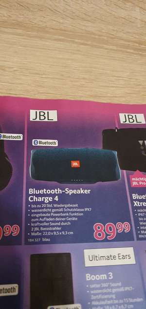 *Stuttgart* JBL Charge 4 Bluetooth Lautsprecher - 89,99€