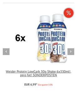 6 Weider Protein fertig Shakes mit 30g Protein