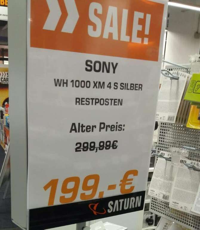 Sony WH-1000XM4 für 179,10€ + WH-1000XM3 für 134,10€ (Saturn Card bis 29.8.) Bestpreise! @ Saturn Lünen