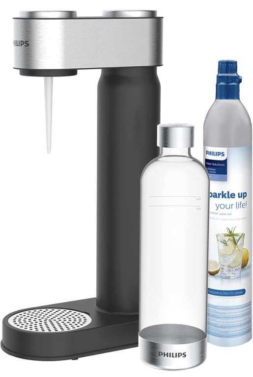 [Amazon] Philips GoZero Soda ADD4902BK in schwarz inkl. Gaskartusche und 1l-Flasche [bei Lidl 54,94 Euro]