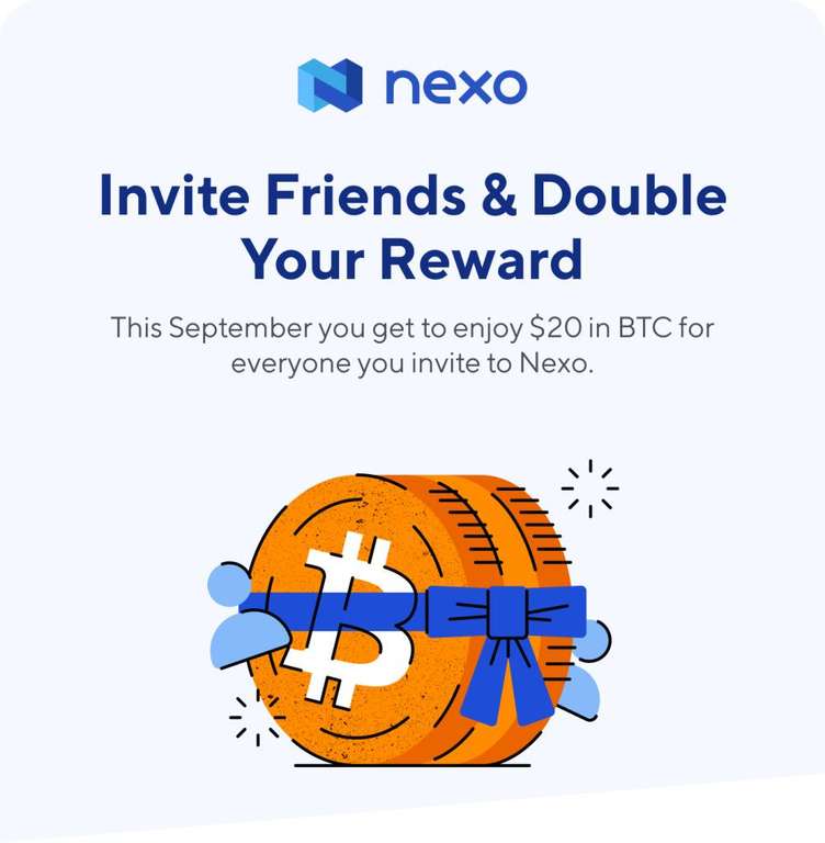 [Crypto] Doppelter KwK Bonus (20$) bei Nexo bis zum 30.09