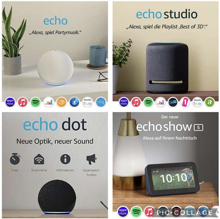 Amazon Echo Dot 4 für 29,99€ / Echo Studio für 159,99€ inkl. Versandkosten / Echo Show 5 (2. Gen.) für 54,99€ inkl. Versandkosten