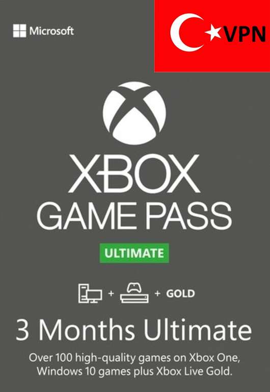 3 Monate Xbox Game Pass Ultimate (Verlängerung für aktive Abos via Türkei VPN)