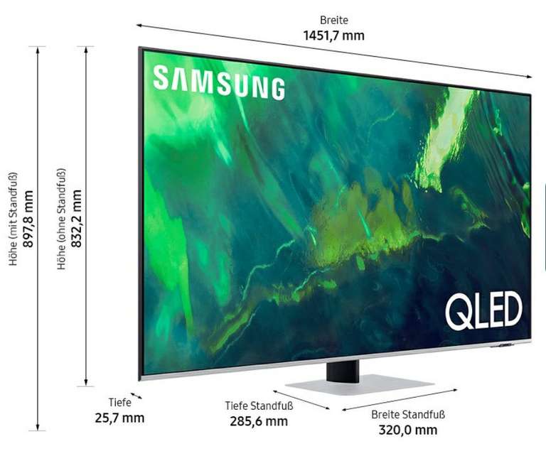 Samsung GQ65Q73AAT 163 cm (65") LCD-TV, QLED, 120Hz (mit 150€ Cashback effektiv 749€)