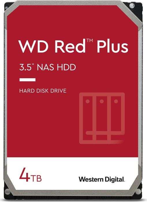 WD Red Plus WD40EFZX 4TB 3,5" NAS HDD (CMR, 5400rpm)