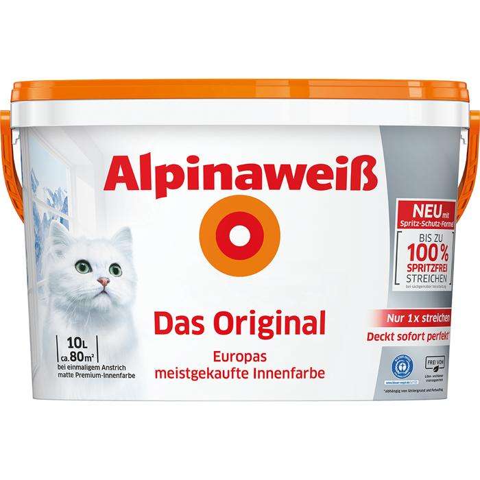 [Bauhaus TPG] Alpina Original mit Katze 10 Liter, plus evtl. Cashback wenn man 2x kauft