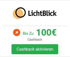 [iGraal] Lichtblick 100€ Cashback für Abschluss von Öko-Strom oder Öko-Gas + Treuebonus (MVLZ 12 Monate)