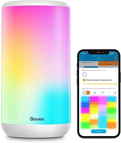 Govee Smart Tischlampe RGBIC WIFI Nachttischlampe ...