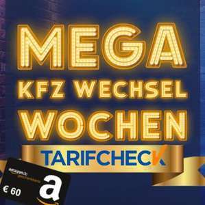 60€ Amazon- oder BestChoice-Gutschein für KFZ-Versicherungsabschluss / -wechsel über Tarifcheck (CHECK24 Vergleichsrechner)