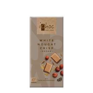 iChoc White Nougat Crisp Tafelbruch für 0,85€ statt 1,75€ vegan laktosefrei Schokoladen Outlet