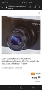 Sony Cyber-shot DSC-RX100 Digitalkamera (Ausstellungsstück;unbenutzt)