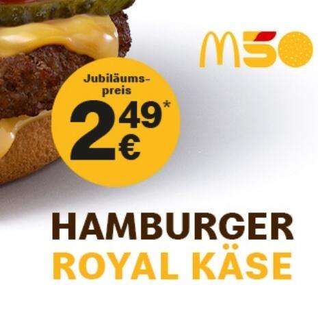 Hamburger Royal Käse für 2,49€ [McDonald's]