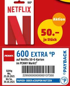 [Penny Filialen | 25.10. - 30.10.] 600 Extrapunkte auf die 50€ Netflix-Karte | 20% Rabatt auf FlixBus- und FlixTrain-Tickets