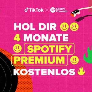 Spotify Premium 4 Monate KostenlosTiktok für Neukunden