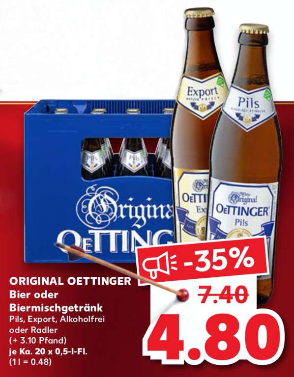 [KAUFLAND] Oettinger Bier (20 x 0,5l)