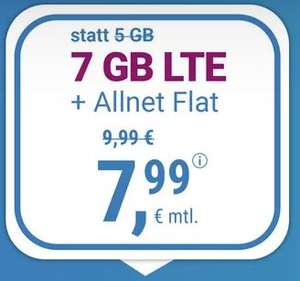 [simplytel] 7GB LTE All - 7,99 EUR/Monat [O2 Telefónica Netz]