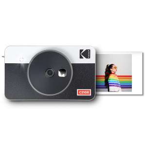 Kodak Sofortbildkamera Mini Shot Combo 2 Retro weiß (Sofortdruck-Digitalkamera inkl. Smartphone-Druckerfunktion via Bluetooth)