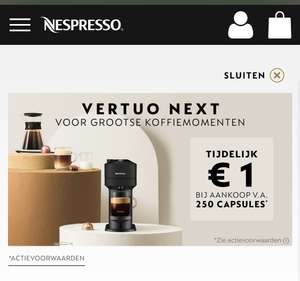 [Grenzgänger Niederlande] Nespresso Vertuo Maschinen für 1€ + ab 25 Stangen