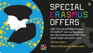 300 Rabatte für Austauschstudenten (Erasmus etc.) für Hostels/Hotels