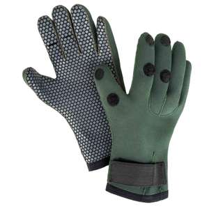 Neopren Handschuhe oliv Anglerhandschuhe