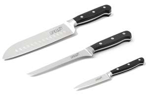 [HEISO Abverkauf Classic Serie] 3 geschmiedete Messer im Set (Santokumesser, Ausbeinmesser, Gemüsemesser)