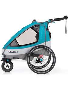 Qeridoo Sportrex 2 (2020) petrol - 3 in 1 - Jogger, Fahrradanhänger oder Buggy für bis zu 2 Kinder