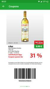 (Markant) Lillet Weinaperitif Blanc oder Rose 0,75l 9,99€