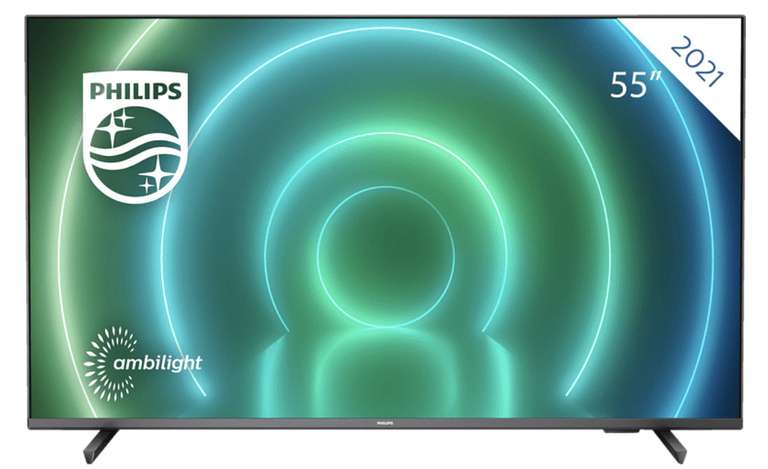 PHILIPS 55PUS7906/12 LED TV (Flat, 55 Zoll / 139 cm, UHD 4K, SMART TV, Ambilight, Android TV™ 10 (Abholung, sonst VSK)