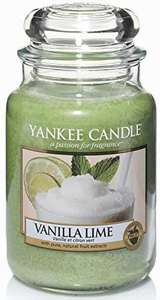 [Prime] Yankee Candle Duftkerze 11 verschiedene Düfte Bsp. Vanilla Lime das große Glas 623gr Brenndauer bis zu 150 h
